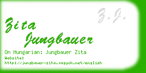 zita jungbauer business card